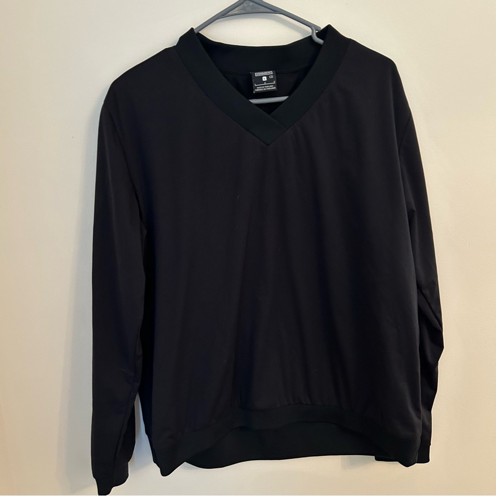 nike‎ shield standard fit black v neck Windbreaker pullover jacket Large